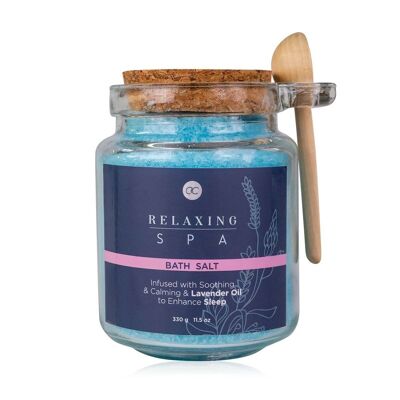 Bath salt RELAXING SPA in glass incl. wooden spoon