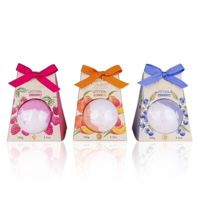 Badefizzer - boule de bain / bombe de bain ESSENTIAL BOTANICS - FRUITS dans un coffret cadeau