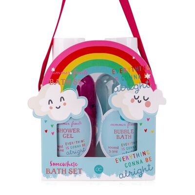 Bath set OVER THE RAINBOW in a gift box