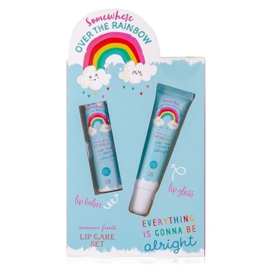 Lip care set OVER THE RAINBOW in a gift box