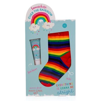 Foot care set OVER THE RAINBOW in a gift box