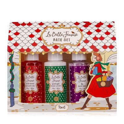 Set de bain LA BELLE FEMME NOEL en coffret cadeau