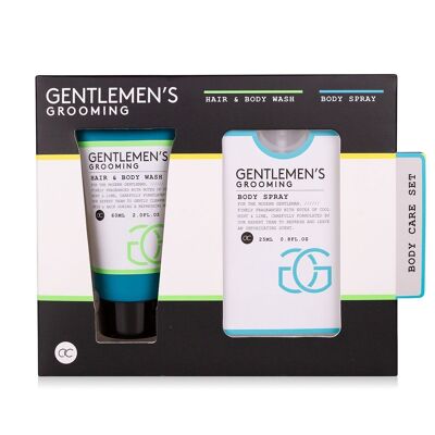 Bath set GENTLEMEN'S GROOMING in gift box, gift set for men with shower gel and body spray
