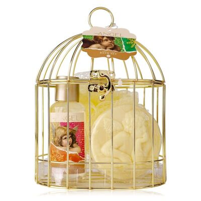 Bath set ANGEL in golden birdcage