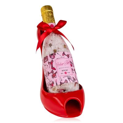 Set de regalo ESTILO BOUTIQUE en zapatero de cerámica "portabotellas de vino"