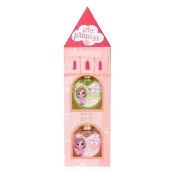 Ensemble de bain LITTLE PRINCESS dans une boîte cadeau, ensemble cadeau pour filles au design princesse