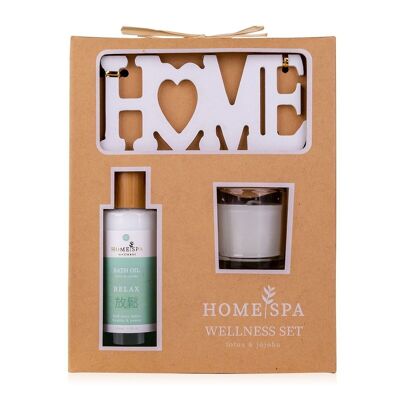 HOME SPA bath set in gift box with decorative sign