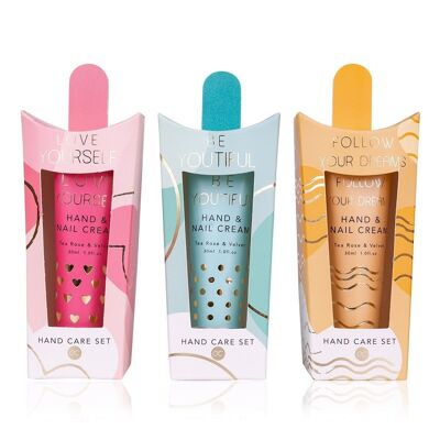 Coffret soin des mains BEAUTY TREATS dans un coffret cadeau