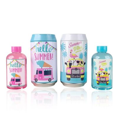 Set de regalo Summer Vibes con hucha y gel de ducha