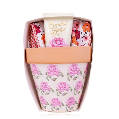 Coffret soin des mains ESSENTIAL BOTANICS - CLASSICS en pot de fleurs