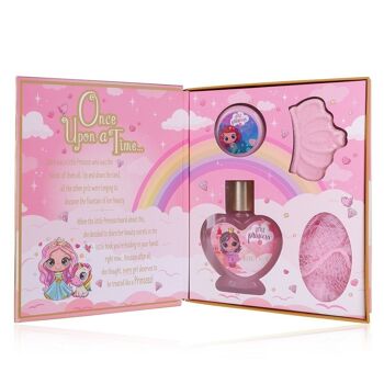 Ensemble de bain LITTLE PRINCESS dans une boîte cadeau réutilisable en forme de livre, ensemble cadeau pour filles au design princesse 2