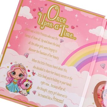 Ensemble de bain LITTLE PRINCESS dans une boîte cadeau réutilisable en forme de livre, ensemble cadeau pour filles au design princesse 4