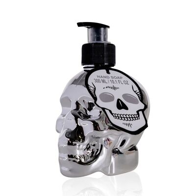 Liquid soap in pump dispenser skull