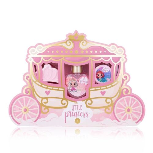 Badeset LITTLE PRINCESS in Geschenkbox in Kutschenform, Geschenkset für Mädchen im Prinzessin Design