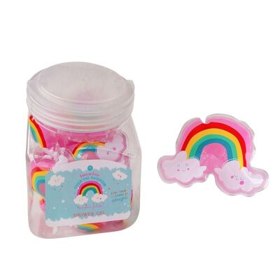 Mini gel douche OVER THE RAINBOW en forme d'arc-en-ciel