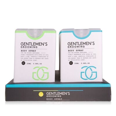 Spray corporel pour hommes GENTLEMEN'S GOOMING en flacon (format carte de crédit)