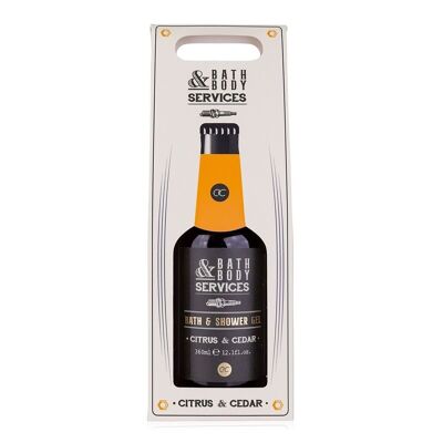 BATH & BODY SERVICES bath & shower gel in a bottle including a beer bottle-look gift box, gift idea for men with a fun beer design