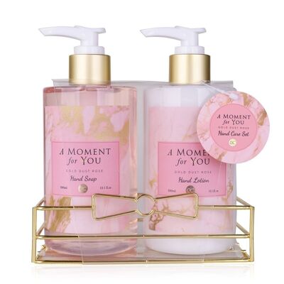 Coffret soin des mains A MOMENT FOR YOU en panier fil