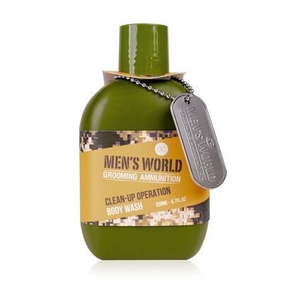 Body Wash MEN'S WORLD in bottle, shower gel with keychain for men