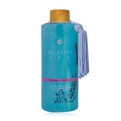 RELAXING SPA bubble bath in a bottle with a decorative tassel