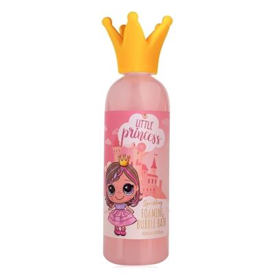 Bain moussant LITTLE PRINCESS en bouteille avec bouchon couronne décoratif, mousse de bain pour enfants au design princesse