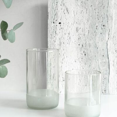 IWAS Upcycled Tall Clear Drinkglazen | 350 ML | 12 OZ | (Set furgone 6) | Bekerglazen van gerecycled glas Perfect voor cocktails ...