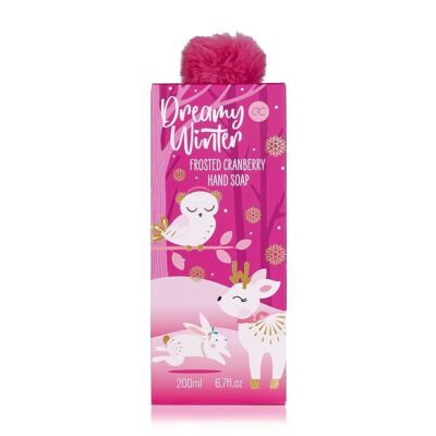 Sapone per le mani DREAMY WINTER in dispenser a pompa con confezione regalo, dispenser di sapone con sapone liquido