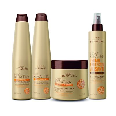Smooth Keratin Pack. For natural straight hair or straightening treatment.