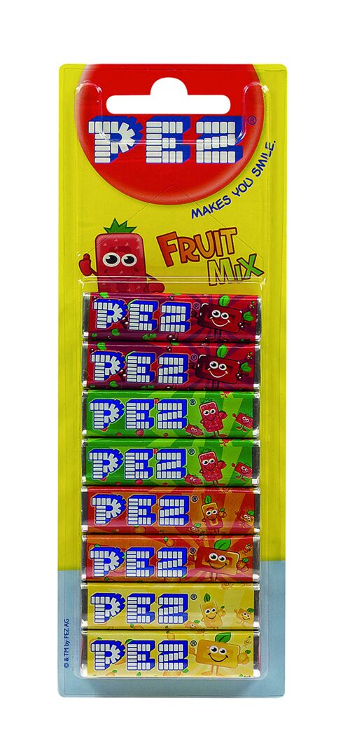Buy wholesale PEZ BLISTER 8 PEZ Fruit Candy REFILLS - Raspberry