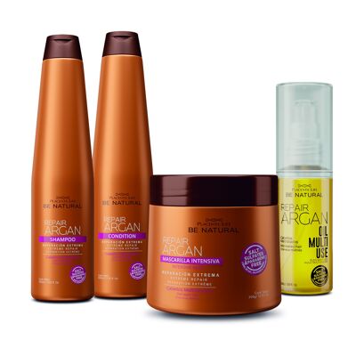 Pack Riparazione Argan. Per capelli lisci o crespi.