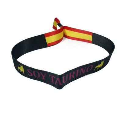 PULSERA . - SOY TAURINO BANDERA ESPAÑA P099