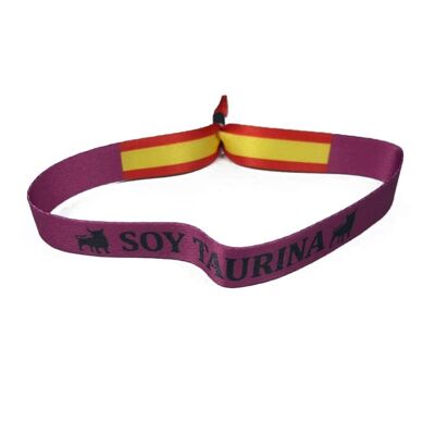 PULSERA . - SOY TAURINA BANDERA ESPAÑA P100