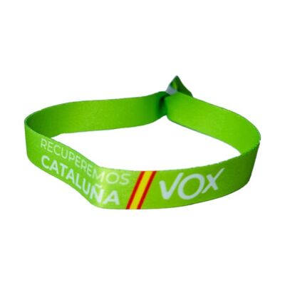 WRIST . VOX GREEN LET'S RECOVER CATALONIA FLAG SPAIN P172