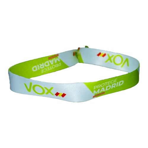 PULSERA . VOX VERDE PROTEGE MADRID BANDERA ESPAÑA P153