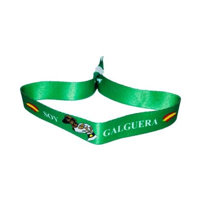 PULSERA . SOY GALGUERA VERDE BANDERA ESPAÑA P123