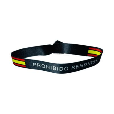 PULSERA . PROHIBIDO RENDIRSE BANDERA ESPAÑA P088