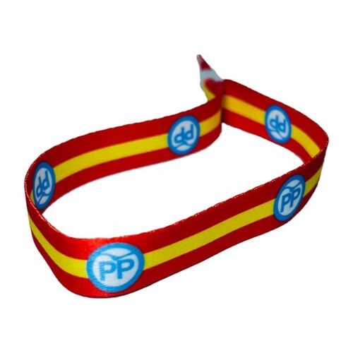 PULSERA . PP PARTIDO POPULAR BANDERA ESPAÑA P192