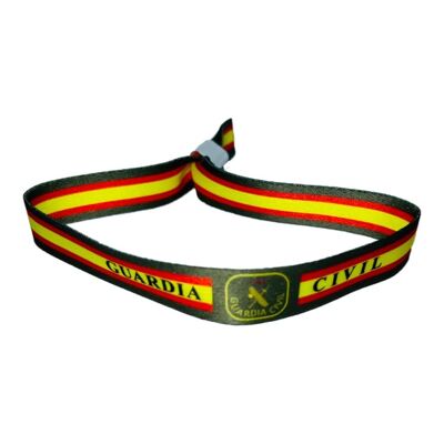 PULSERA . GUARDIA CIVIL ESCUDO VERDE BANDERA ESPAÑA P079