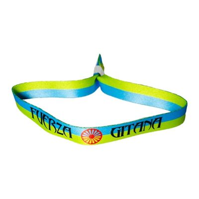 PULSERA . FUERZA GITANA BANDERA PUEBLO GITANO P114