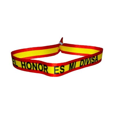 WRIST . HONOR IS MY CURRENCY FLAG SPAIN P065