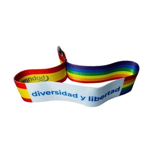 LLAVERO TELA . PP MADRID AYUSO DIVERSIDAD LGTB L025