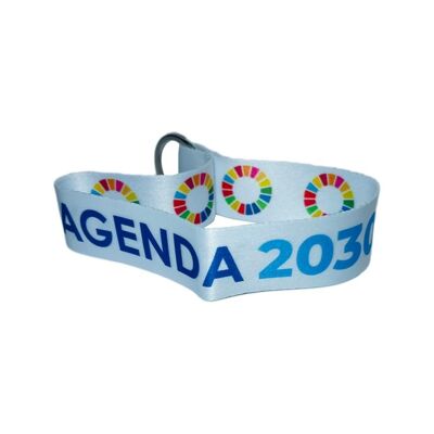 SCHLÜSSELANHÄNGER AUS STOFF. SDG SDG AGENDA 2030 VERSION 2 L011