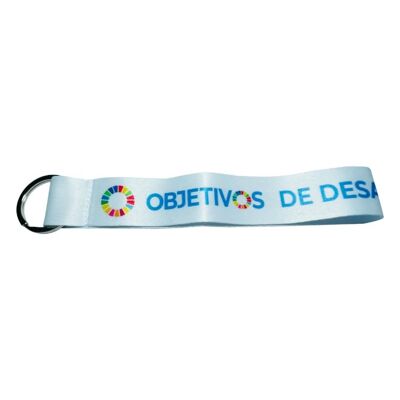 PORTE-CLÉS EN TISSU. OBJECTIFS ODD DEVELOPPEMENT DURABLE 2030 L012