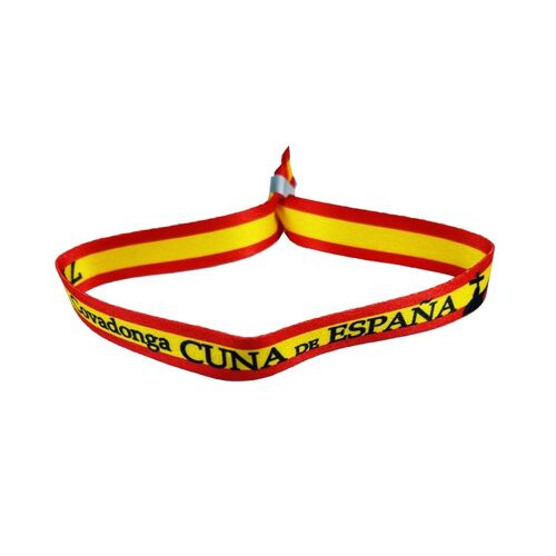 PULSERA . COVADONGA CUNA DE ESPAÑA CON BANDERA DE ESPAÑA P287