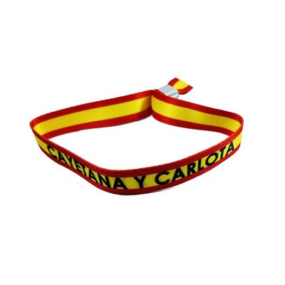 PULSERA . CAYETANA Y CARLOTA BANDERA DE ESPAÑA P283