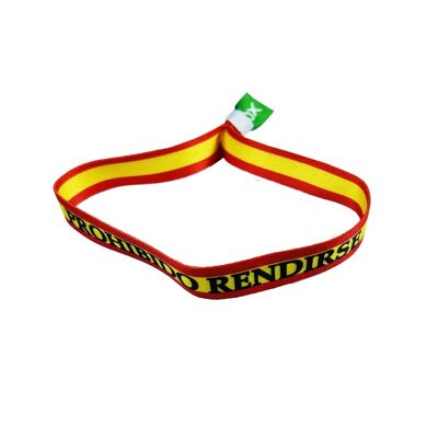 PULSERA . PROHIBIDO RENDIRSE BANDERA DE ESPAÑA P256