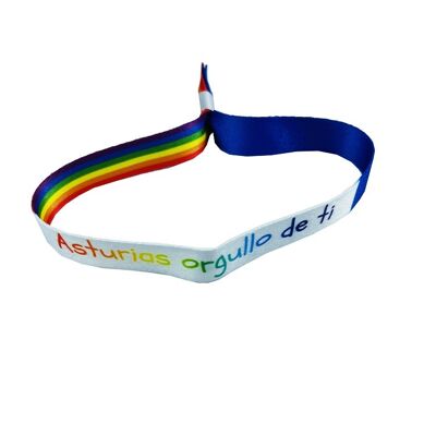 PULSERA . ASTURIAS ORGULLO DE TI CON BANDERA DEL ORGULLO GAY P1368