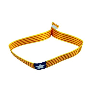 WRIST . WHITE STAR WITH YELLOW AND RED STRIPES FLAG P303
