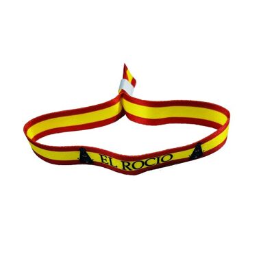 PULSERA . VIRGEN DEL ROCIO RELIGION BANDERA DE ESPAÑA P317