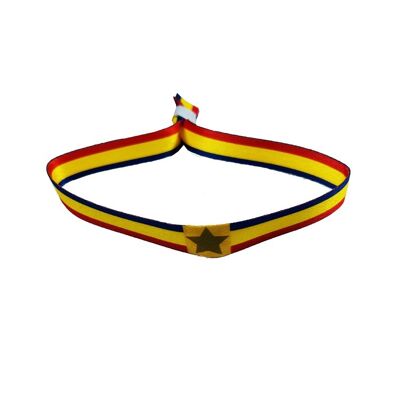WRIST . FLAG WITH BLUE YELLOW RED STRIPE WITH STAR P211